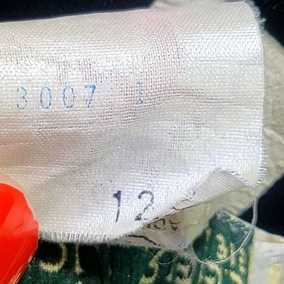 Vintage 80s Carroll Reed M/L Emerald‎ Green Crushed Velvet Mockneck L/S Dress - Picture 12 of 12